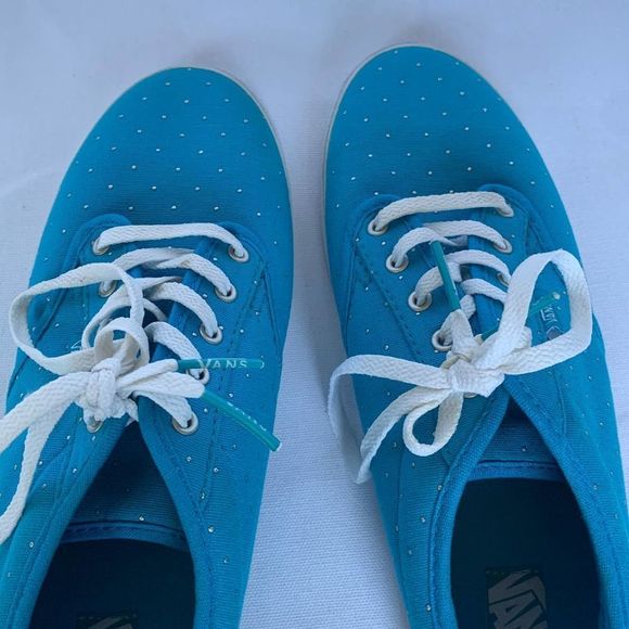 Vans Classic Teal with silver polka dots Shoes 8 - Picture 4 of 8